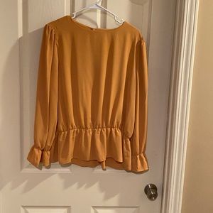 Zenana. Large. Mustard. 100% Polyester.